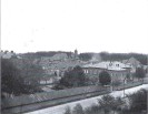 Das Gelände der Provinzial-Blindenanstalt mit dem Vorschulhaus, dem Mädchenhaus, dem Wirtschaftsgebäude und dem Knabenhaus