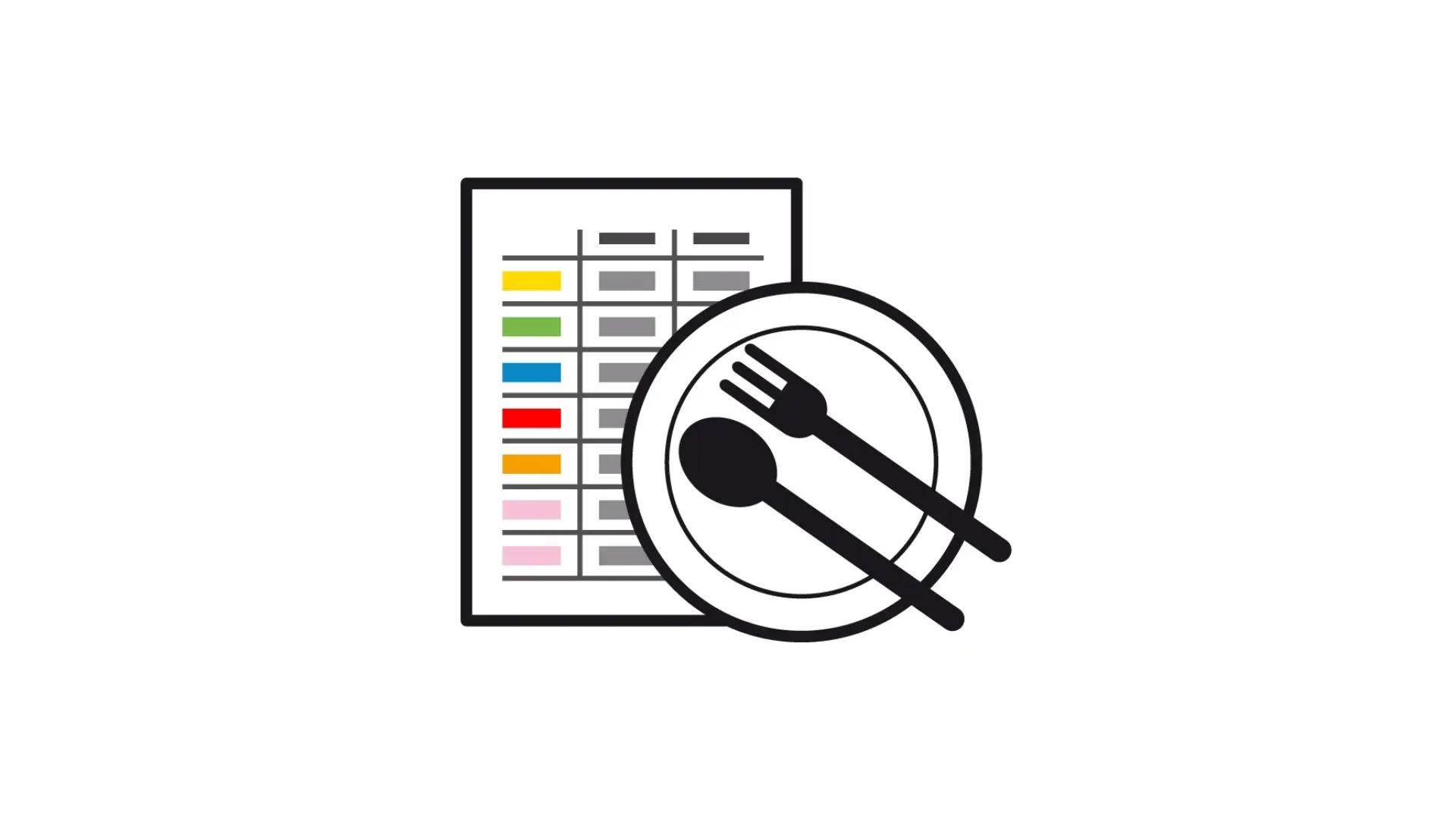 Metacom-Symbol für "Speiseplan"