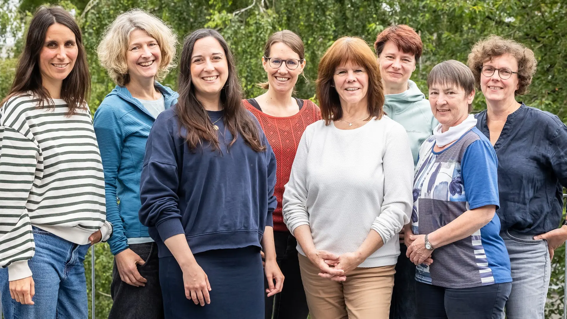 Gruppenbild von den acht Personen aus dem Frühförderungs-Team